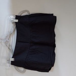 Low rise mini black skirt